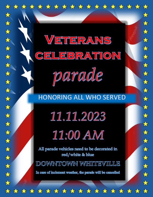 2023 Veteran's Day Parade | City of Whiteville, NC